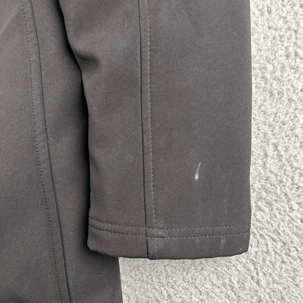 Snozu Performance Jacket Boys Large 14/16 Black Hooded Softshell Full Zip